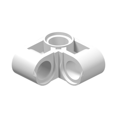Technic, Pin Connector Perpendicular 2 x 2 Bent · LEGO 448091 (réf. BrickLink 44809) · Couleur BrickLink : White