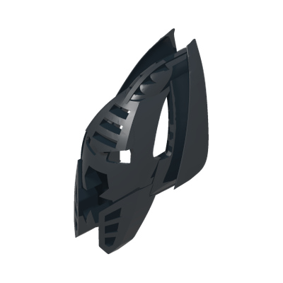 Bionicle Mask Kraahkan, 6 Hole Chin · Réf. BrickLink 44815a · Couleur BrickLink : Pearl Black
