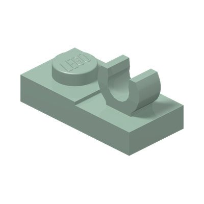 PLATE 1X2 W. VERTICAL GRIP · Sand Green (réf. BrickLink Sand Green)