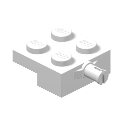Plate, Modified 2 x 2 with Wheel Holder · LEGO 4190949 (réf. BrickLink 4488) · Couleur BrickLink : White