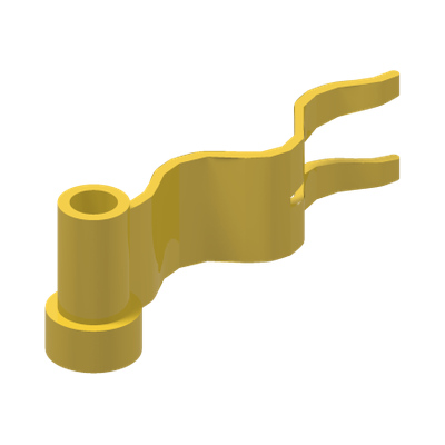 Flag 4 x 1 Wave Left · LEGO 449524 (réf. BrickLink 4495a) · Couleur BrickLink : Yellow