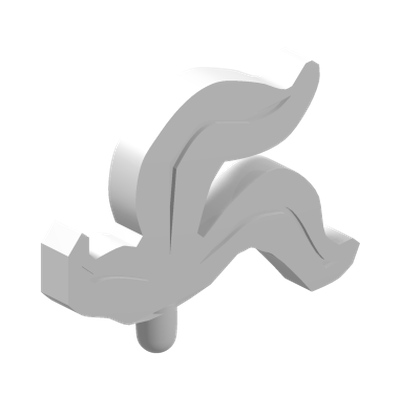 Minifigure, Plume Feather Triple · Réf. BrickLink 4502b · Couleur BrickLink : White