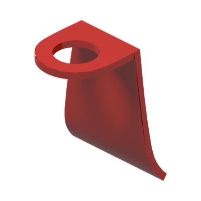 Minifig Neckwear Cape [Plastic] · LEGO 452421 (réf. BrickLink 4524) · Couleur BrickLink : Red