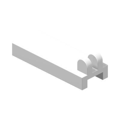 Hinge Tile 1 x 2 1/2 with 2 Fingers on Top · LEGO 453101 (réf. BrickLink 4531) · Couleur BrickLink : White
