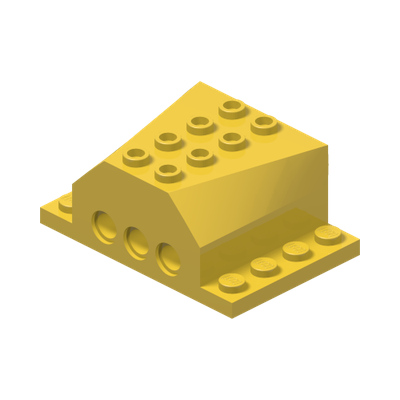 Vehicle, Engine Block 4 x 6 x 2 with Wedge Cutouts and Technic Holes · Réf. BrickLink 45407 · Couleur BrickLink : Yellow