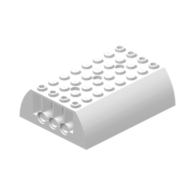 TANK UPPER PART 8X6X2 · LEGO 6444583 (réf. BrickLink 45411) · White (réf. BrickLink White)