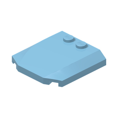 PLATE 4X4X2/3 · Light Royal Blue (réf. BrickLink Bright Light Blue)