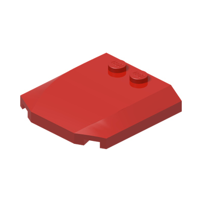 PLATE 4X4X2/3 · Bright Red (réf. BrickLink Red)