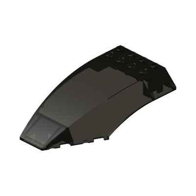Windscreen 10 x 6 x 2 Curved · LEGO 6177944 (réf. BrickLink 45705) · Tr. Brown (réf. BrickLink Trans-Brown (Old Trans-Black))
