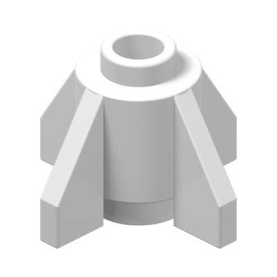 ROCKET STEP SMALL 1X1 · LEGO 6331225 (réf. BrickLink 4588) · White (réf. BrickLink White)