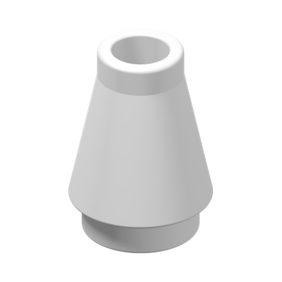 Cone 1 x 1 · LEGO 458901 (réf. BrickLink 4589) · Couleur BrickLink : White