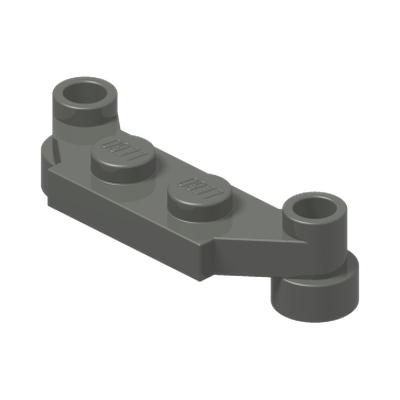 PLATE 1X4 SPLIT-LEVEL · Dark Stone Grey (réf. BrickLink Dark Bluish Gray)