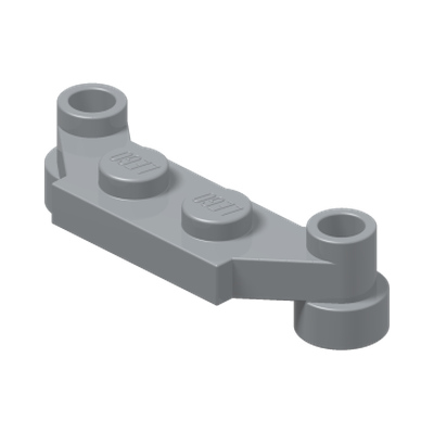 PLATE 1X4 SPLIT-LEVEL · Medium Stone Grey (réf. BrickLink Light Bluish Gray)
