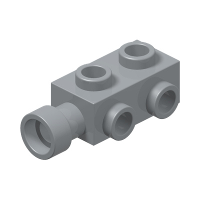 MOTOR 1X2X2/3 · Medium Stone Grey (réf. BrickLink Light Bluish Gray)
