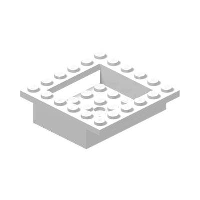 Cockpit 6 x 6 x 1 1/3 Cabin Base · LEGO 6023941 (réf. BrickLink 4597) · Couleur BrickLink : White