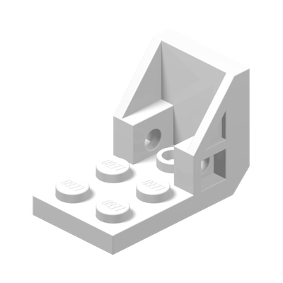 Bracket 3 x 2 - 2 x 2 Inverted (Space Seat) · LEGO 6101992 (réf. BrickLink 4598) · Couleur BrickLink : White
