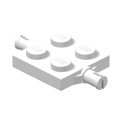 Plate, Modified 2 x 2 with Wheels Holder · LEGO 460001 (réf. BrickLink 4600) · Couleur BrickLink : White