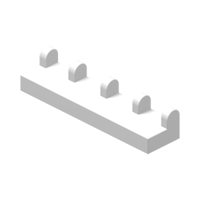 Hinge Tile 1 x 4 · LEGO 462501 (réf. BrickLink 4625) · Couleur BrickLink : White