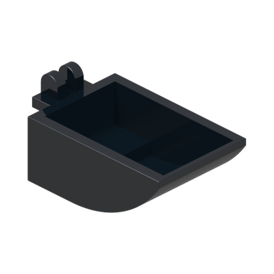 Vehicle, Digger Bucket 2 x 3 Curved Bottom, Hollow, with 2 Fingers Hinge · LEGO 462626 (réf. BrickLink 4626) · Couleur BrickLink : Black