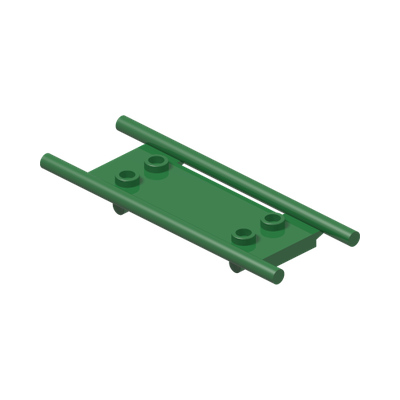 Minifigure, Utensil Stretcher · LEGO 4566172 (réf. BrickLink 4714) · Dark Green (réf. BrickLink Green)