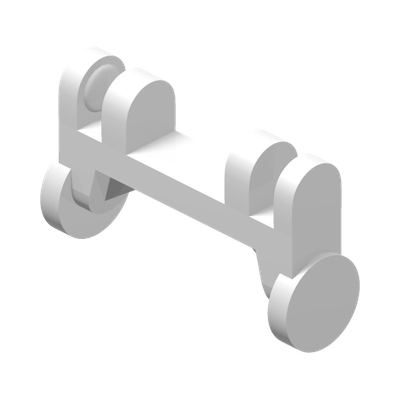 Minifigure, Utensil Stretcher Wheels · LEGO 471501 (réf. BrickLink 4715) · Couleur BrickLink : White