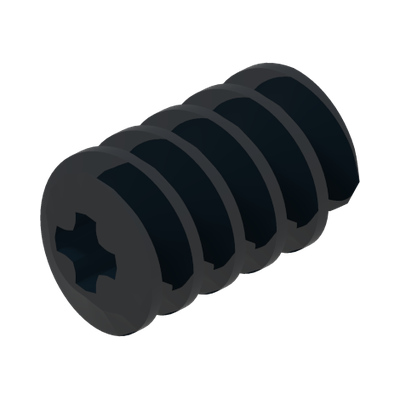 Technic, Gear Worm Screw, Long · LEGO 6037533 (réf. BrickLink 4716) · Couleur BrickLink : Black