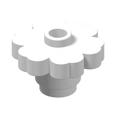 Plant Flower 2 x 2 Rounded - Open Stud · LEGO 472801 (réf. BrickLink 4728) · Couleur BrickLink : White