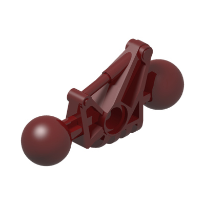 Bionicle Toa Metru Arm Lower Section with 2 Ball Joint · LEGO 4278744 (réf. BrickLink 47311) · Couleur BrickLink : Dark Red