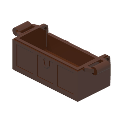 CHEST 2X4 · Reddish Brown (réf. BrickLink Reddish Brown)