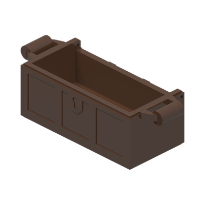Container, Treasure Chest Bottom with No Slots in Back · Réf. BrickLink 4738b · Couleur BrickLink : Brown