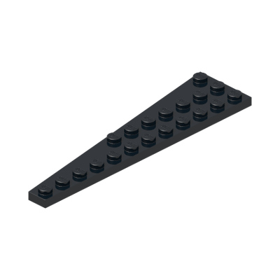 RIGHT PLATE W. ANGLE 3X12 · Black (réf. BrickLink Black)