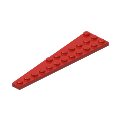 Wedge, Plate 12 x 3 Right · LEGO 4209009 (réf. BrickLink 47398) · Couleur BrickLink : Red