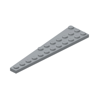 RIGHT PLATE W. ANGLE 3X12 · Medium Stone Grey (réf. BrickLink Light Bluish Gray)