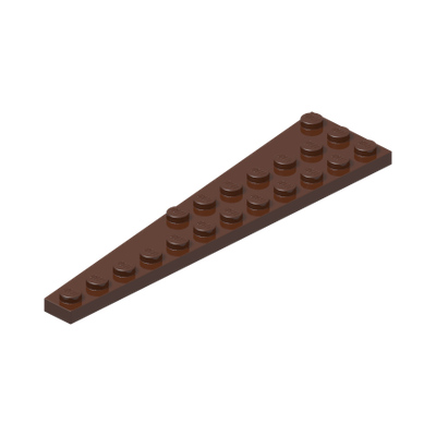 RIGHT PLATE W. ANGLE 3X12 · Reddish Brown (réf. BrickLink Reddish Brown)