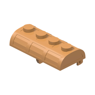 CHEST LID 2X4 · Medium Nougat (réf. BrickLink Medium Nougat)