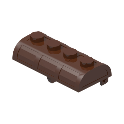 CHEST LID 2X4 · Reddish Brown (réf. BrickLink Reddish Brown)