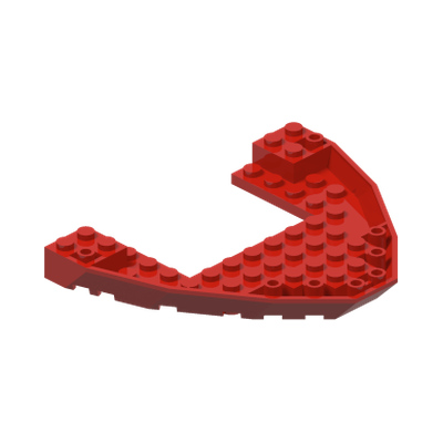 Boat, Bow Brick 10 x 12 x 1 Open · LEGO 4278068 (réf. BrickLink 47404) · Couleur BrickLink : Red