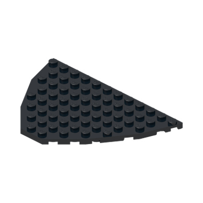 Wedge, Plate 8 x 12 (Boat Bow Plate) · Réf. BrickLink 47405 · Couleur BrickLink : Black