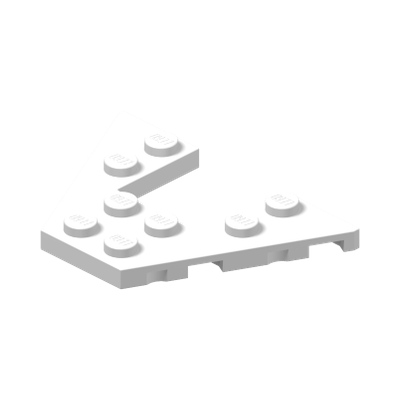 Wedge, Plate 4 x 6 · LEGO 6275498 (réf. BrickLink 47407) · Couleur BrickLink : White