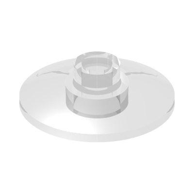 Dish 2 x 2 Inverted (Radar) with Dark Bluish Gray and Light Bluish Gray Radial Cockpit Window with 2 Triangles Pattern · LEGO 4657615 (réf. BrickLink 4740pb005) · Couleur BrickLink : Trans-Clear