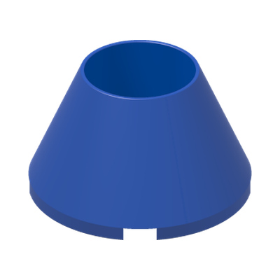 Cone 4 x 4 x 2 Hollow No Studs · LEGO 4498157 (réf. BrickLink 4742) · Bright Blue (réf. BrickLink Blue)