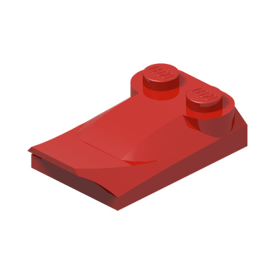 PLATE W. BOWS 2X3½ · Bright Red (réf. BrickLink Red)