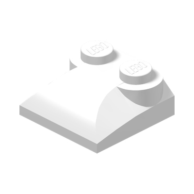 PLATES W. BOWS 2X2 · LEGO 4494474 (réf. BrickLink 47457) · White (réf. BrickLink White)