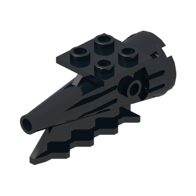 Tail 4 x 2 x 2, Aircraft Rocket Engine · LEGO 474626 (réf. BrickLink 4746) · Couleur BrickLink : Black