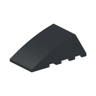 BRICK 4X4 W. BOW/ANGLE · Black (réf. BrickLink Black)