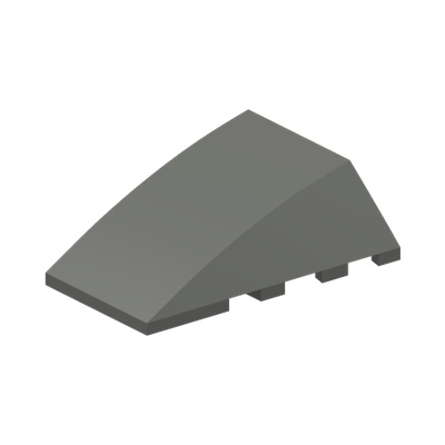Wedge 4 x 4 Triple Curved No Studs · Couleur BrickLink : Dark Bluish Gray