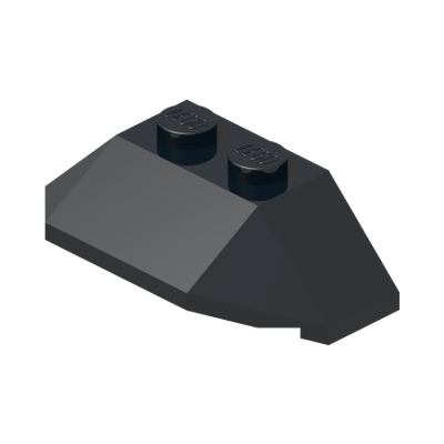 ROOF TILE 4X2 W. ANGL./SL.BOT. · LEGO 6301912 (réf. BrickLink 47759) · Black (réf. BrickLink Black)