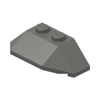ROOF TILE 4X2 W. ANGL./SL.BOT. · Dark Stone Grey (réf. BrickLink Dark Bluish Gray)