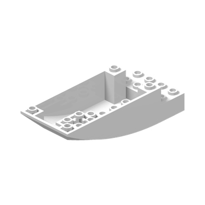 Cockpit 10 x 4 x 2 Curved · Réf. BrickLink 47846 · Couleur BrickLink : White