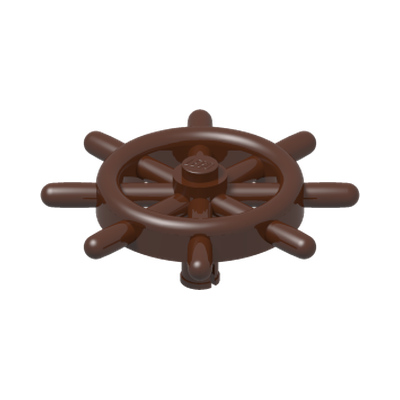 FABULAND SHIP WHEEL · LEGO 6278548 (réf. BrickLink 4790b) · Reddish Brown (réf. BrickLink Reddish Brown)